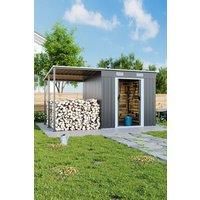 Outdoor Metal Storage Shed with Lean-to