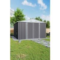 Outdoor Metal Garden Storage Shed with Lockable Door