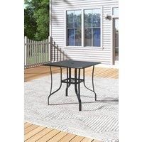 Garden Metal Slatted Square Coffee Table