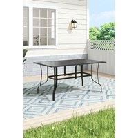 Garden Metal Slatted Rectangle Coffee Table
