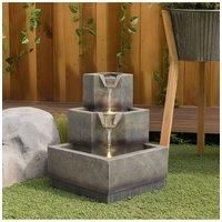 LED Multi-Tier Modern Garden Water Fountain