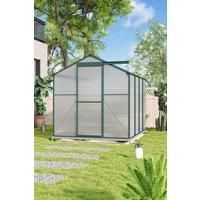 8x6 ft Aluminium Garden Greenhouse with Base & Window