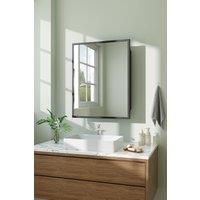 Wall-Mount Rectangular Bathroom Storage Mirror Cabinet