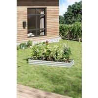 Metal Outdoor Rectangular Raised Garden Bed