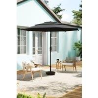 Outdoor Garden 3-Tier Umbrella with Crank & Concrete-Filled Stand
