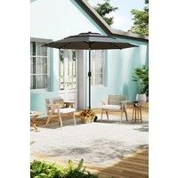 3-Tier Outdoor Garden Parasol with Solar Lights£No Base£