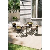 5Pcs Foldable Outdoor Camping Dining Table Set with Carrying Bag