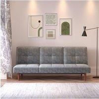 3-Seater Faux Suede Upholstered Sofa Bed with Wood Legs