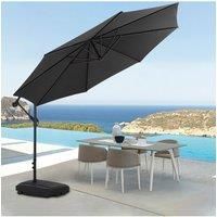 3M Outdoor Parasol Cantilever for Sunshade & Rain with Fillable Base