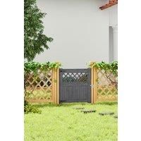 90cm W Rhombus Wooden Garden Fence Gate