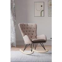 Modern Upholstered Rocking Chair for Living Room Bedroom