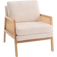 Cushioned Wood Armchair