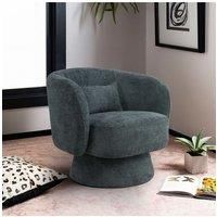 Upholstered Swivel Chair with Pillow