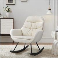 Teddy Fleece Upholstered Rocking Chair