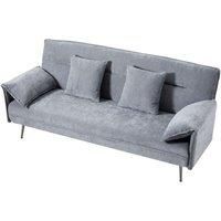 3-Seater Contemporary Convertible Sofa Bed with 2 Pillows