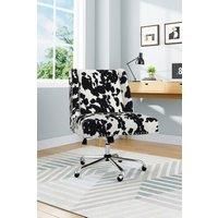 Black and White Milk Cow Print Swivel Office Chair