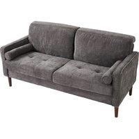 Textured Chenille Upholstered Two-seater Sofa Armchair
