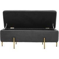Flannel Upholstered Storage Bench