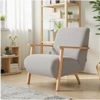 Grey Chenille Upholstered Armchair