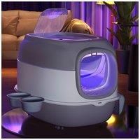 Large Enclosed Cat Litter Box with UV Sterilizer Lamp
