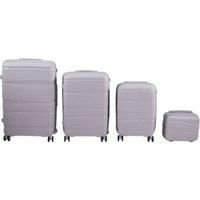 4PCS Grey Lockable Travel Suitcase Set