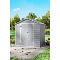 8x4ft Apex Roof Garden PP Tool Shed Outdoor Storage House