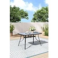 Rectangular Garden Tempered Glass Marble Coffee Table