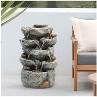 Outdoor Waterfall Feature Solar Powered Water Fountain