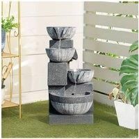 Outdoor Solar Powered Water Feature Fountain Deco