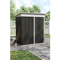3X5 ft Metal Outdoor Tool Storage Shed with Shelves