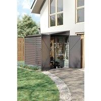 Grey Steel Outdoor Tool Storage Shed