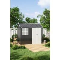 8.3 x 5.4ft Metal Apex Roof Outdoor Garden Tool Storage Shed