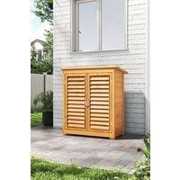 Solid Wood Outdoor Storage Cabinet Storage Tool Shed