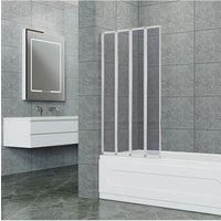 4-Fold Grey Glass Shower Screen