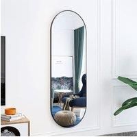 50cm W x 150cm H Full Length Mirror with Black Metal Frame for Bedroom, Bathroom
