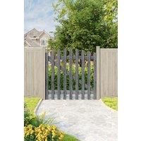 120x120cm Grey Arched Wooden Garden Gate Waterproof Treatment Picket Fence Door