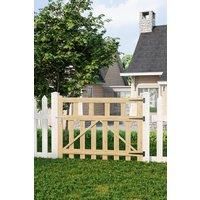 4x3ft Outdoor Wooden Garden Pale Pedestrian Gate Waterproof Treatment Fence Door