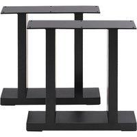 40cm/15.75 inch Set of 2 Black Iron Table Legs Furniture Replacement Legs for Coffee Table, Bench