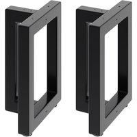 40cm/15.75 inch 2Pcs Anti-Slip Black T-shaped Metal Table Legs Furniture Replacement Legs for Coffee Table, Bench
