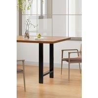 71cm/27.95 inch 2Pcs Black H-shaped Anti-Slip Metal Table Legs Furniture Replacement Legs for DiningTable, Desks and Workbenches