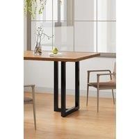 2Pcs Black T-shaped Anti-Slip Metal Table Legs Furniture Replacement Legs for DiningTable, Desks and Workbenches, 50cm W x 71cm H