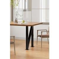 71cm/27.95 inch 2Pcs Black N-shaped Anti-Slip Metal Table Legs Furniture Replacement Legs for DiningTable, Desks and Workbenches