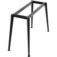 Metal Desk Frame Black Desk Base with Adjustable Plastic Table Foot Protectors for Home,Kitchen,DIY Dining Table, 110cm W x 50cm D x 71cm H