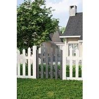 76x90cm Outdoor Grey Wooden Garden Gate Waterproof Treatment Picket Fence Door