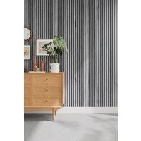 Grey Walnut Wood Grain Decorative Slat Wall Panel, 240cm x 60cm
