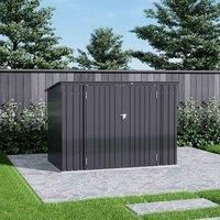Garden Sanctuary 6 X 4Fts Garbage Storage Shed With Hinged Lid, Black