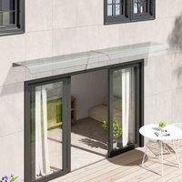 Garden Sanctuary 200Cm X 33Cm Transparent Pet Window Door Awning Canopy, Clear