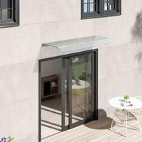 Garden Sanctuary 100Cm X 43Cm Transparent Pet Window Door Awning Canopy, Clear