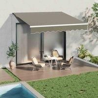 Garden Sanctuary 300Cm W X 250Cm D Grey Outdoor Retractable Awning For Window And Door, Grey