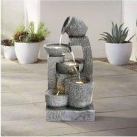 Cascade Feature Outdoor Garden Solar-powered Water Fountain